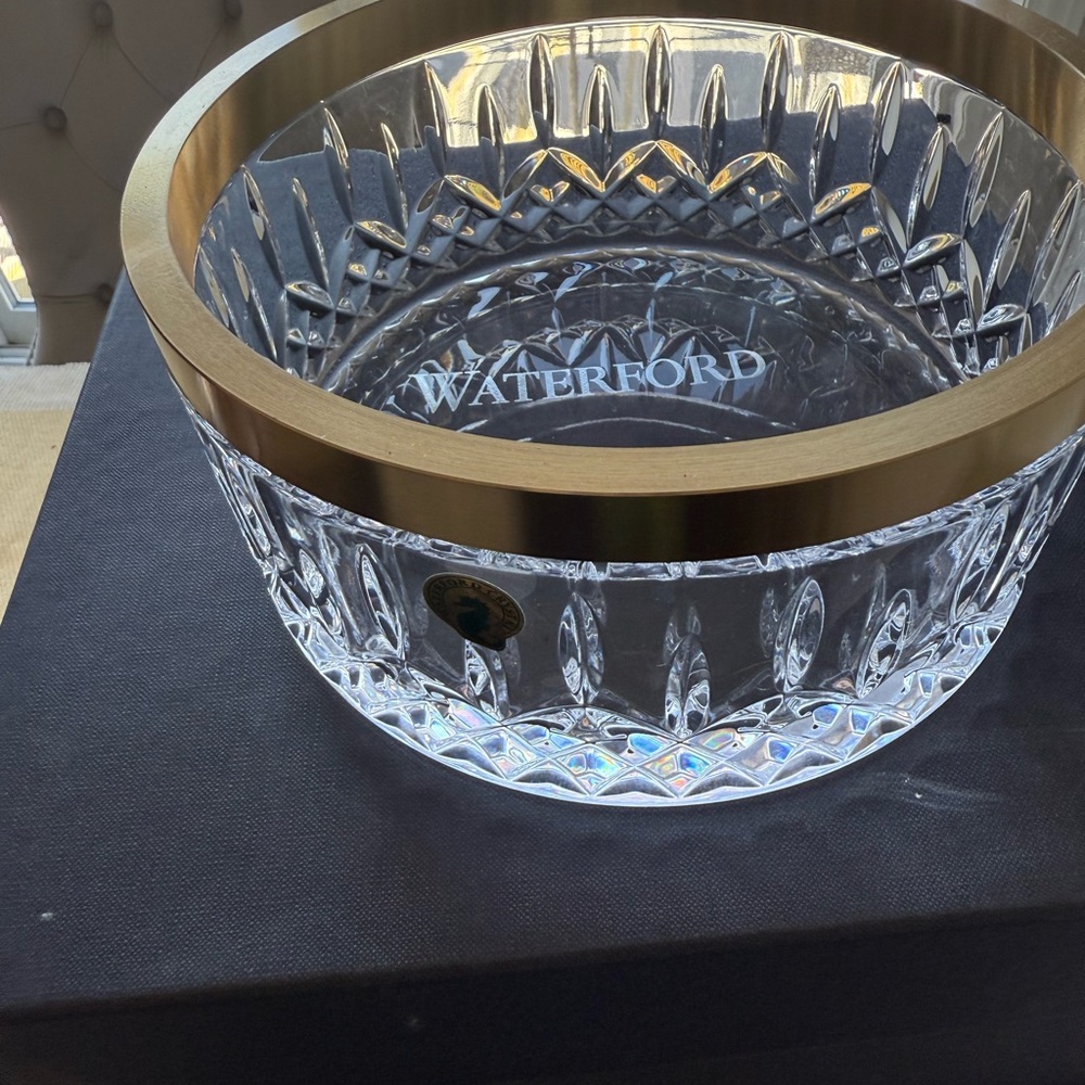 Waterford Crystal Bowl with Gold Accent
